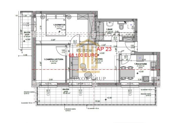 Direct Dezvoltator | Apartament 3 camere | Balcon | 55 mpu