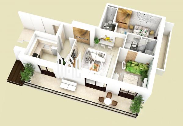Direct Dezvoltator | Apartament 3 camere | Balcon | 63 mpu