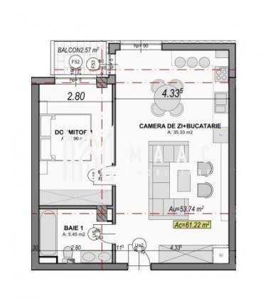 Direct dezvoltator | Apartament 2 camere | Etaj intermediar